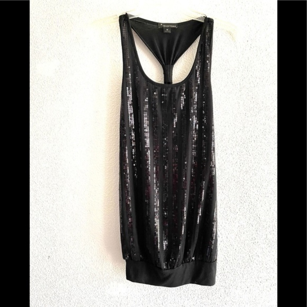 TWENTYONE black sequin tank top size medium